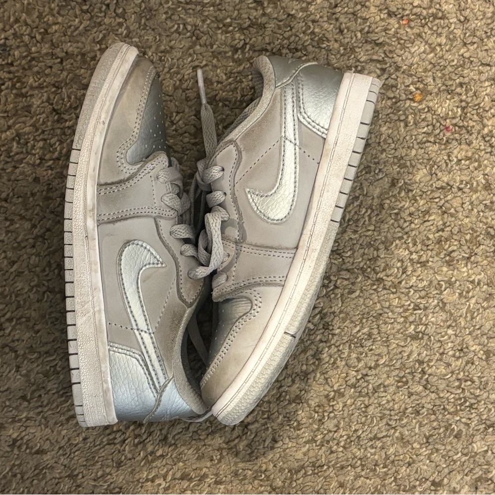 Silver and Gray Sneakers